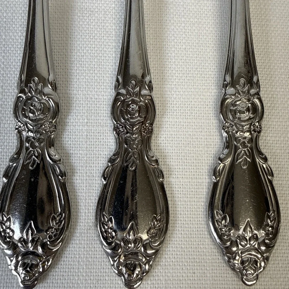 Oneida‎ Community Plantation Stainless Salad Fork Glossy Silverware Flatware  8